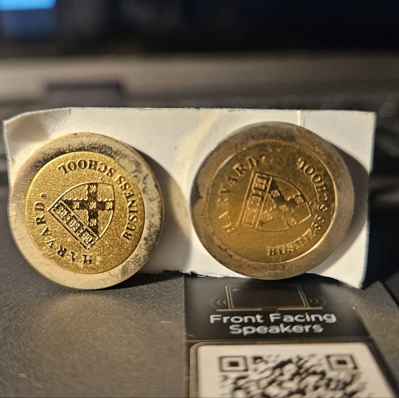 Harvard Business School Gold Cufflinks - Picture 1 of 6